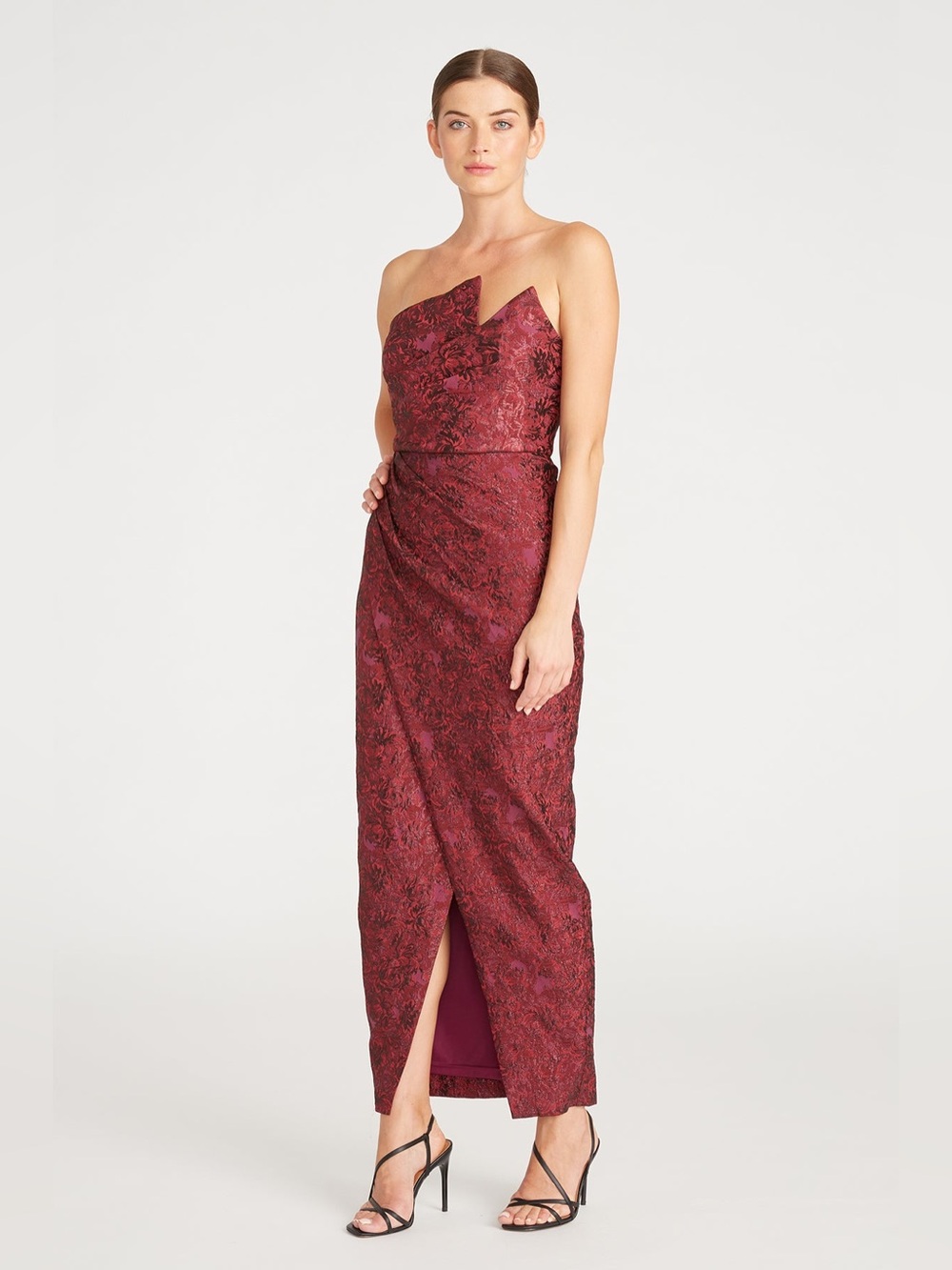 Theia Harmony Asymmetric Stretch Jacquard Gown 4 $845